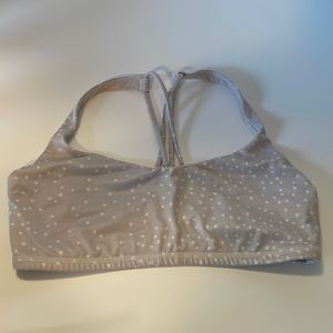 Lululemon Sports Bra. Size 8. Grey with polka dots.